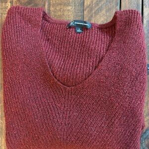 H&M Deep Red V-Neck Sweater